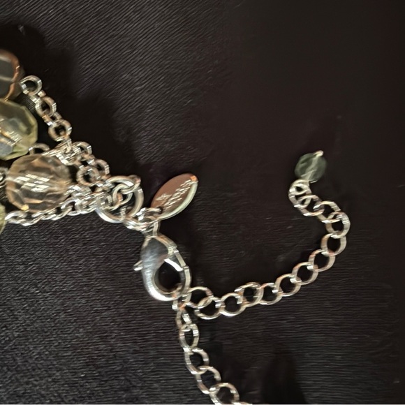 Lia Sophia Elegant Silver, Greens, Browns Beaded Necklace - Picture 3 of 3